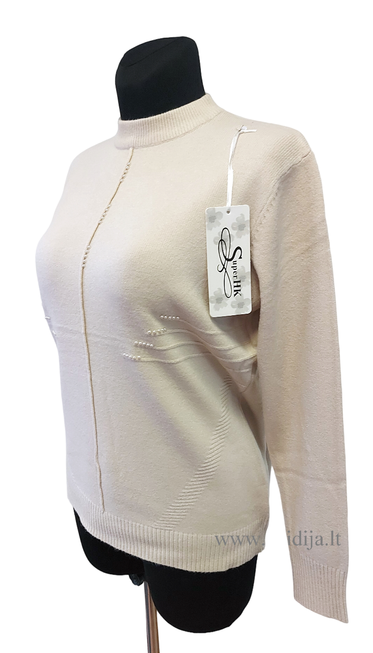 Dramblio kaulo spalvos klasikinio stiliaus megztukas M/L